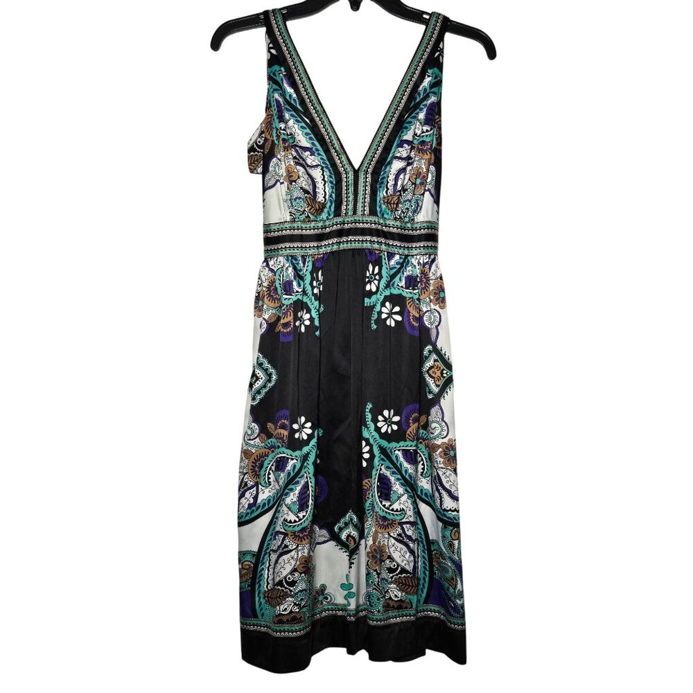 Ice Dark Floral Paisley Babydoll Dress Size 14 Boho Y2K Whimsigoth Fairycore